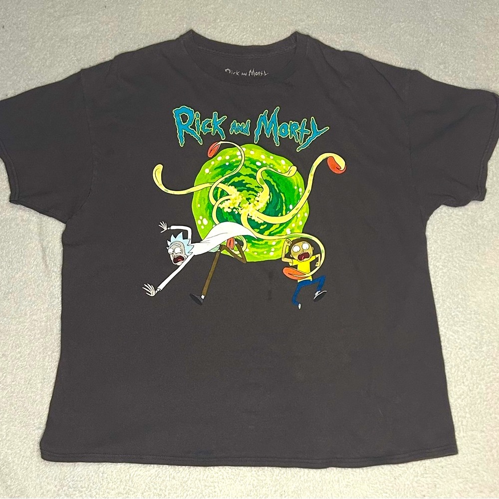 Rick And Morty Adult Swim Brown Tee Size XL